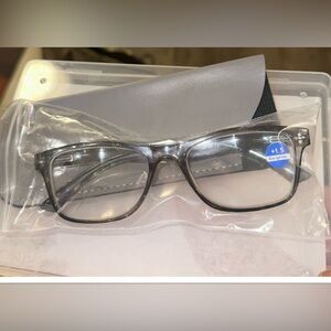 Gray blue light blocking reading glasses new